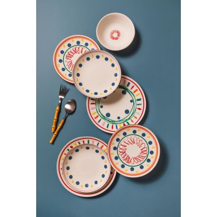 24-delni jedilni komplet, večbarven/porcelan