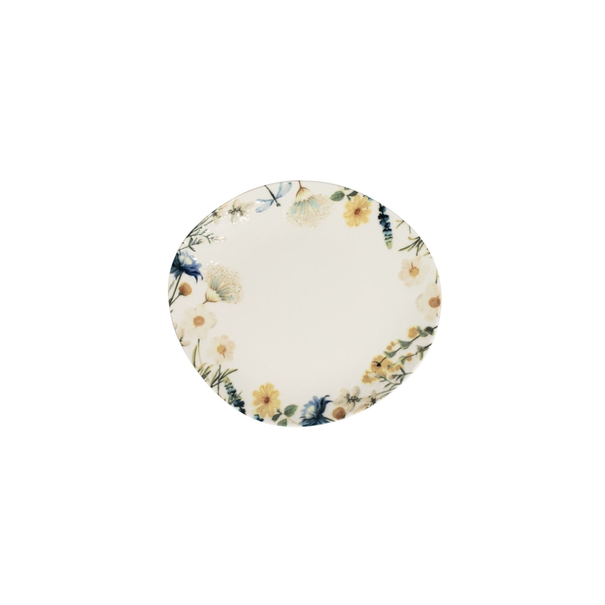 24-delni jedilni komplet večbarven/rjav/porcelan