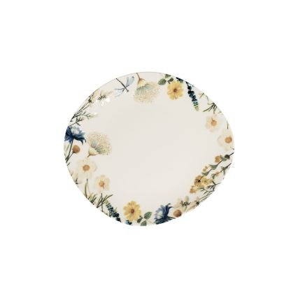 24-delni jedilni komplet večbarven/rjav/porcelan