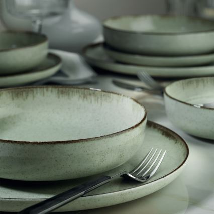 24-delni jedilni komplet zelene barve/porcelan