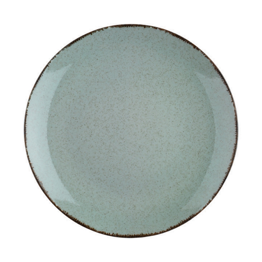 24-delni jedilni komplet, zeleni/porcelan