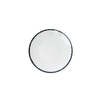 24-delni jedilni servis, bel/črn, porcelan