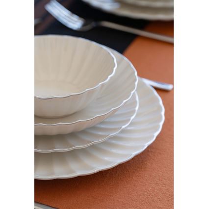 24-delni jedilni servis, bel, iz porcelana