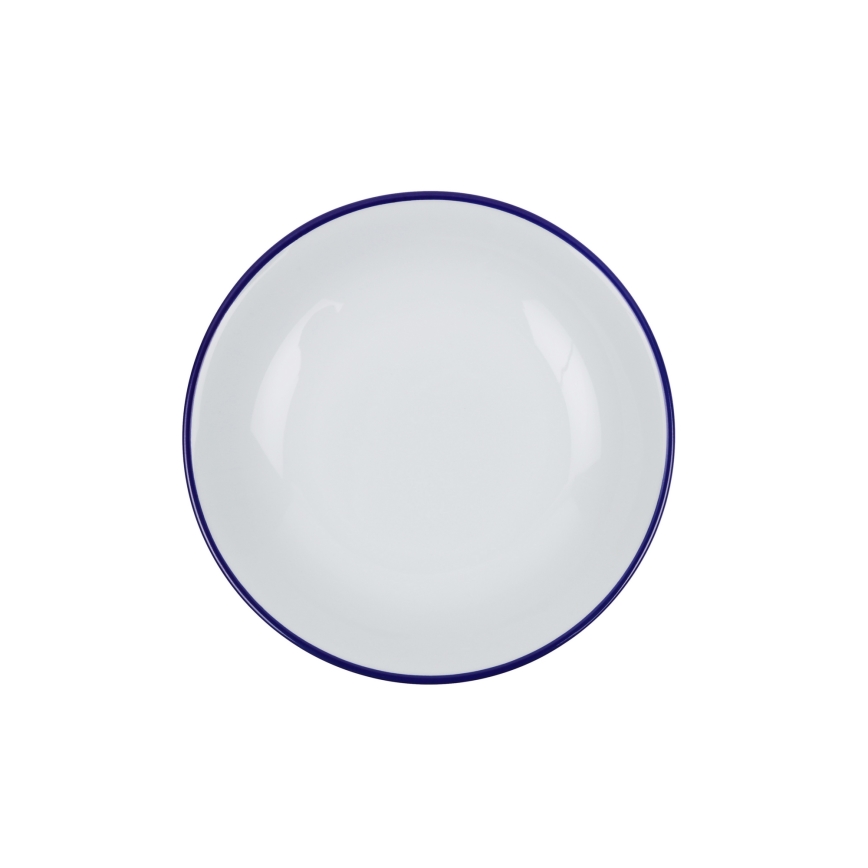 24-delni jedilni servis, bel/moder, iz porcelana