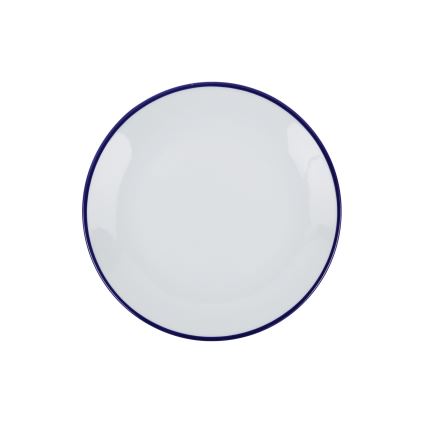 24-delni jedilni servis, bel/moder, iz porcelana