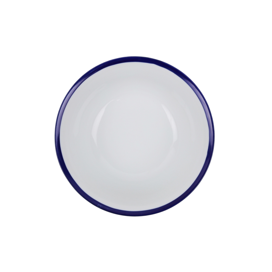 24-delni jedilni servis, bel/moder, iz porcelana