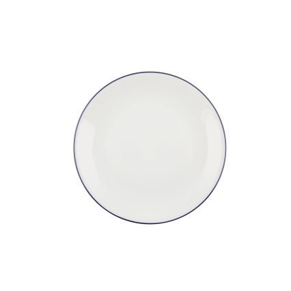 24-delni jedilni servis, bel/moder, iz porcelana