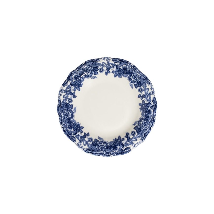 24-delni jedilni servis, bel/moder, iz porcelana