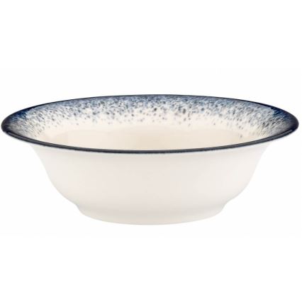 24-delni jedilni servis, bel/moder, porcelan