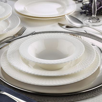 24-delni jedilni servis, bel/porcelan