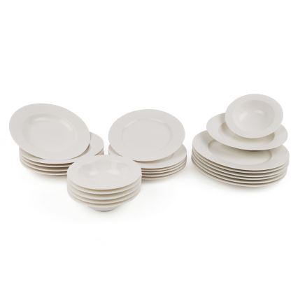 24-delni jedilni servis, bel/porcelan