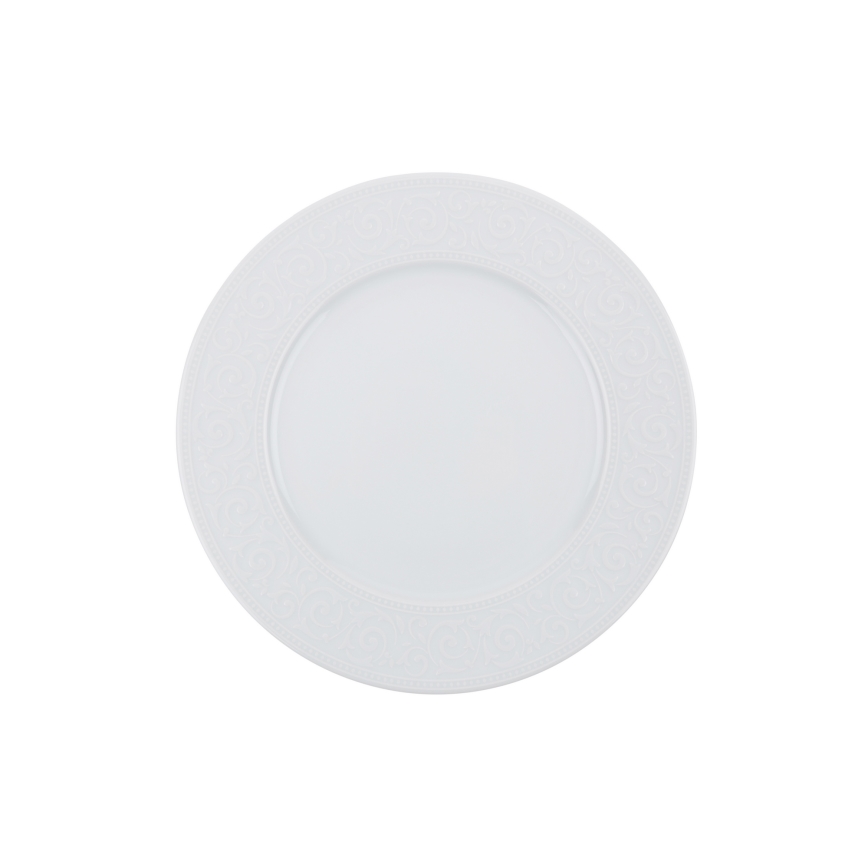 24-delni jedilni servis, bel porcelan