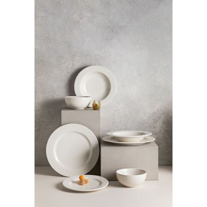 24-delni jedilni servis, bel/porcelan