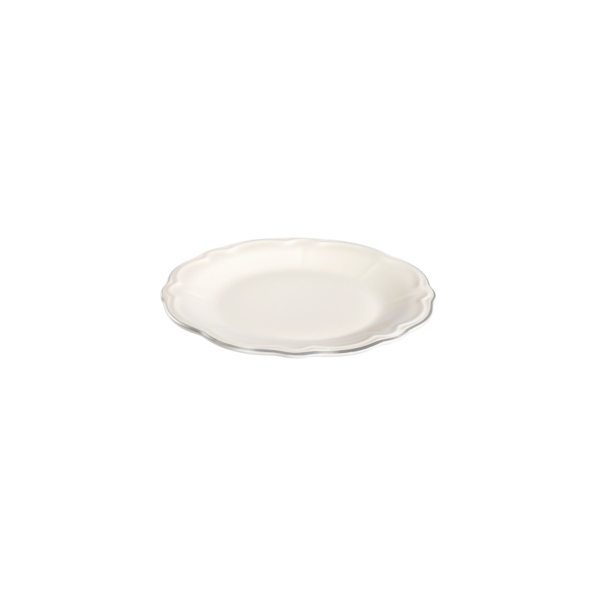 24-delni jedilni servis bel/srebrn/porcelan