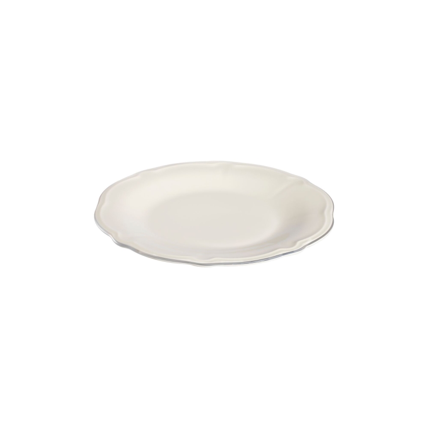 24-delni jedilni servis bel/srebrn/porcelan