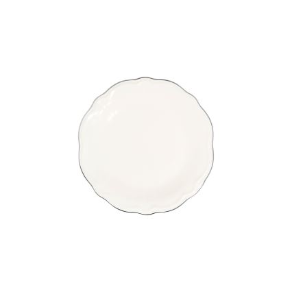 24-delni jedilni servis bel/srebrn/porcelan