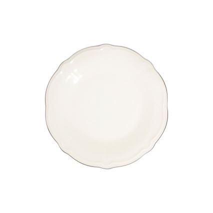 24-delni jedilni servis bel/srebrn/porcelan