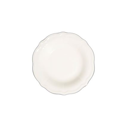 24-delni jedilni servis bel/srebrn/porcelan