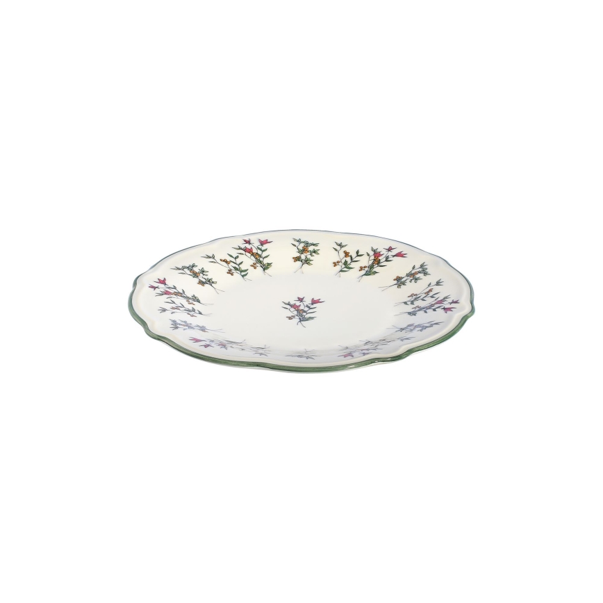 24-delni jedilni servis, bel/zelen/rdeč, porcelan