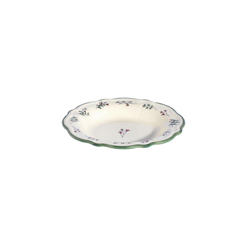 24-delni jedilni servis, bel/zelen/rdeč, porcelan