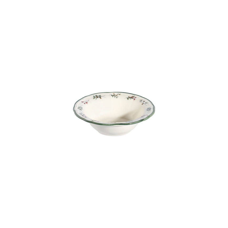 24-delni jedilni servis, bel/zelen/rdeč, porcelan