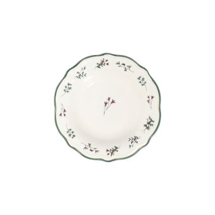24-delni jedilni servis, bel/zelen/rdeč, porcelan