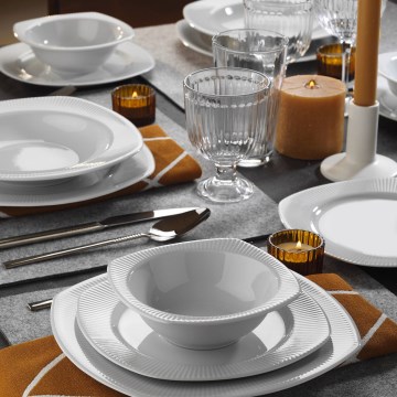 24-delni jedilni servis, bela/porcelan