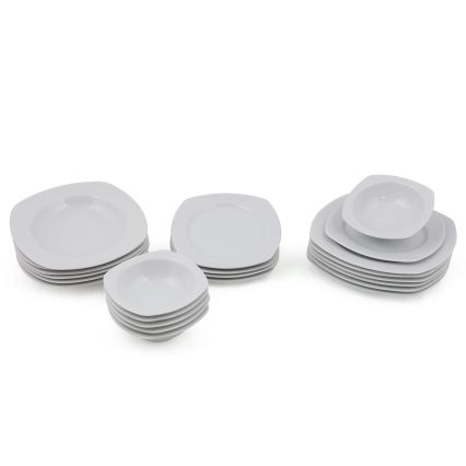24-delni jedilni servis, bela/porcelan