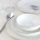 24-delni jedilni servis, bela/srebrna/porcelan