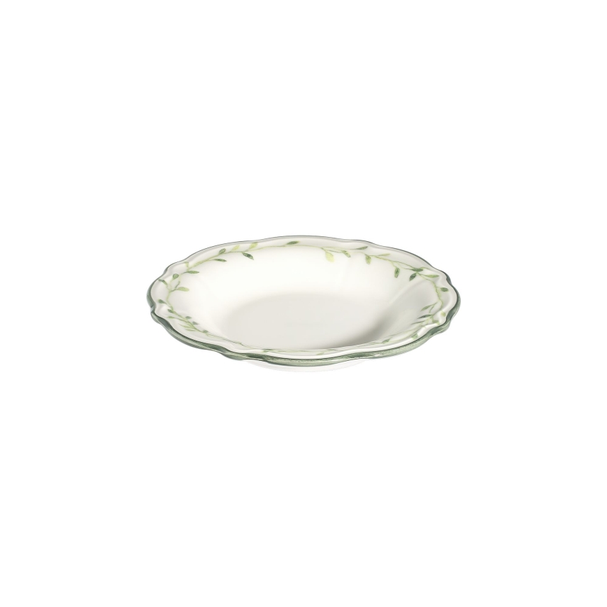 24-delni jedilni servis, bela/zelena, porcelan