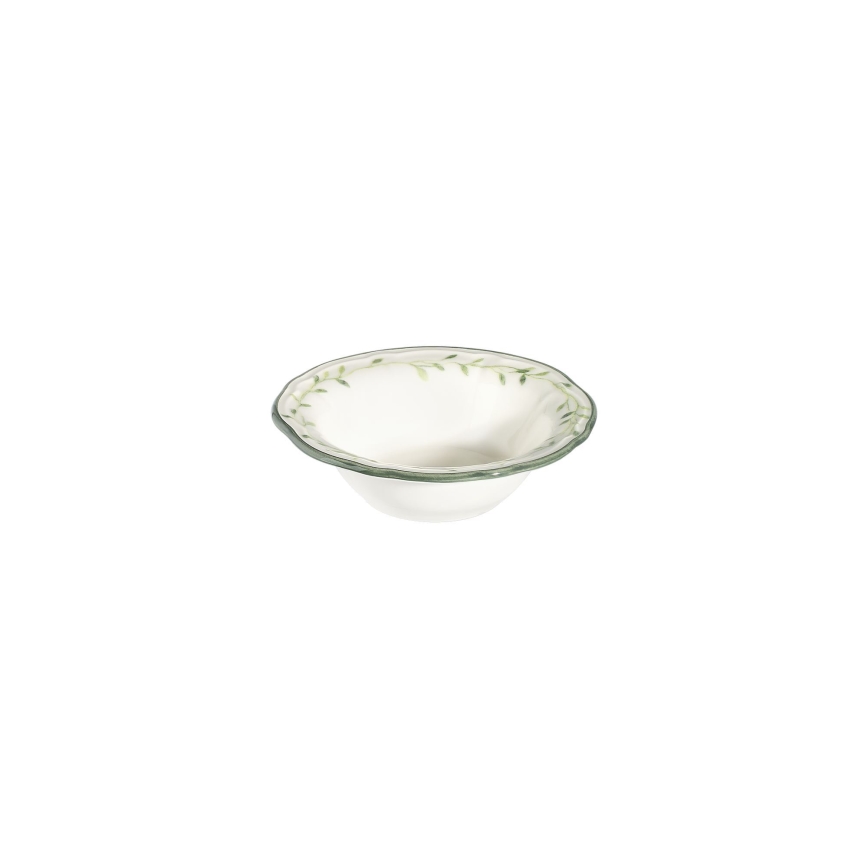 24-delni jedilni servis, bela/zelena, porcelan