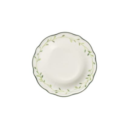 24-delni jedilni servis, bela/zelena, porcelan