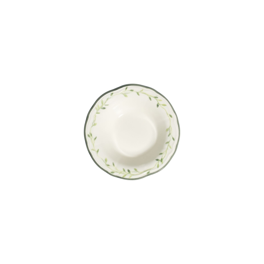 24-delni jedilni servis, bela/zelena, porcelan