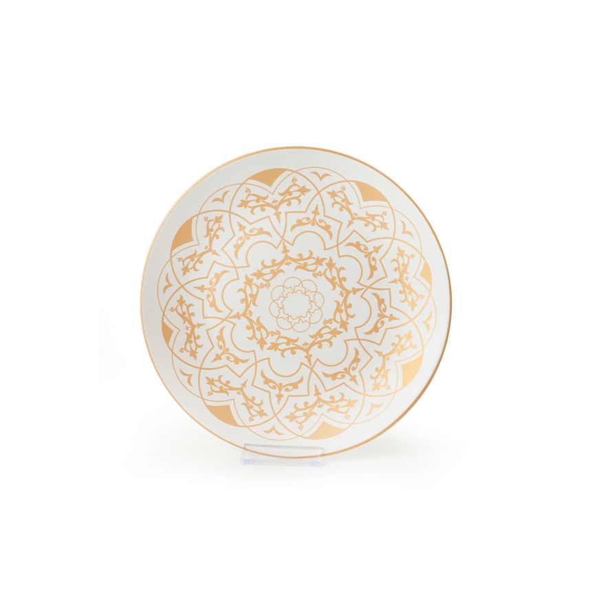 24-delni jedilni servis, bela/zlata/keramika