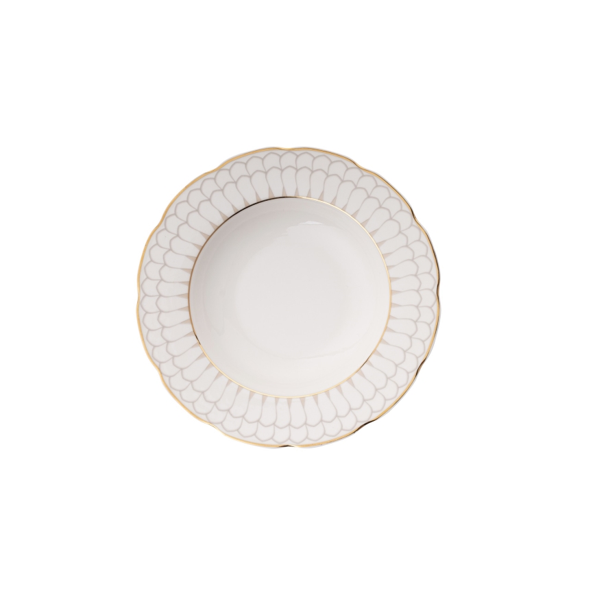 24-delni jedilni servis bela/zlata/porcelan