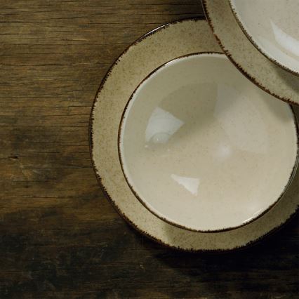 24-delni jedilni servis, bež/porcelan
