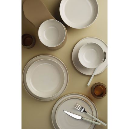 24-delni jedilni servis, bež/porcelan