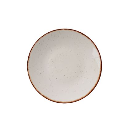 24-delni jedilni servis, bež/rjav, porcelan