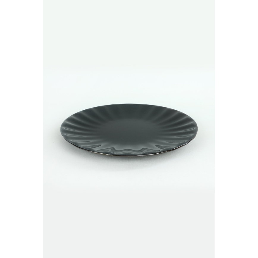 24-delni jedilni servis, črna kamenina