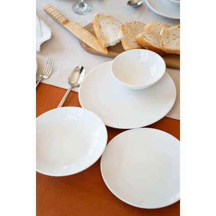 24-delni jedilni servis iz belega porcelana