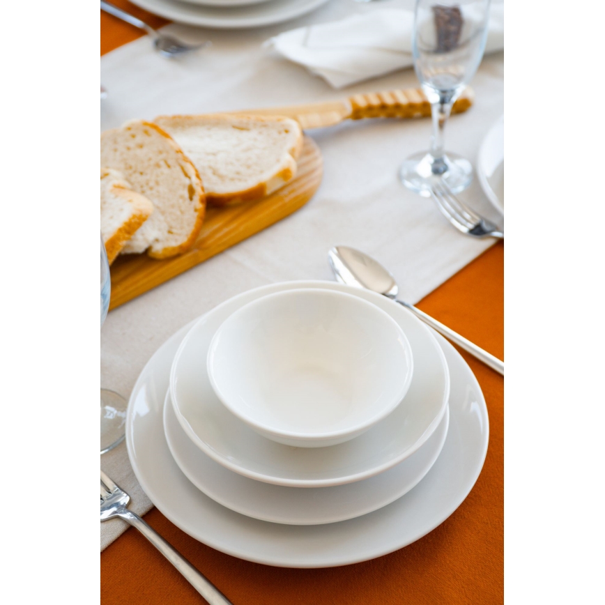 24-delni jedilni servis iz belega porcelana