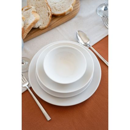 24-delni jedilni servis iz belega porcelana