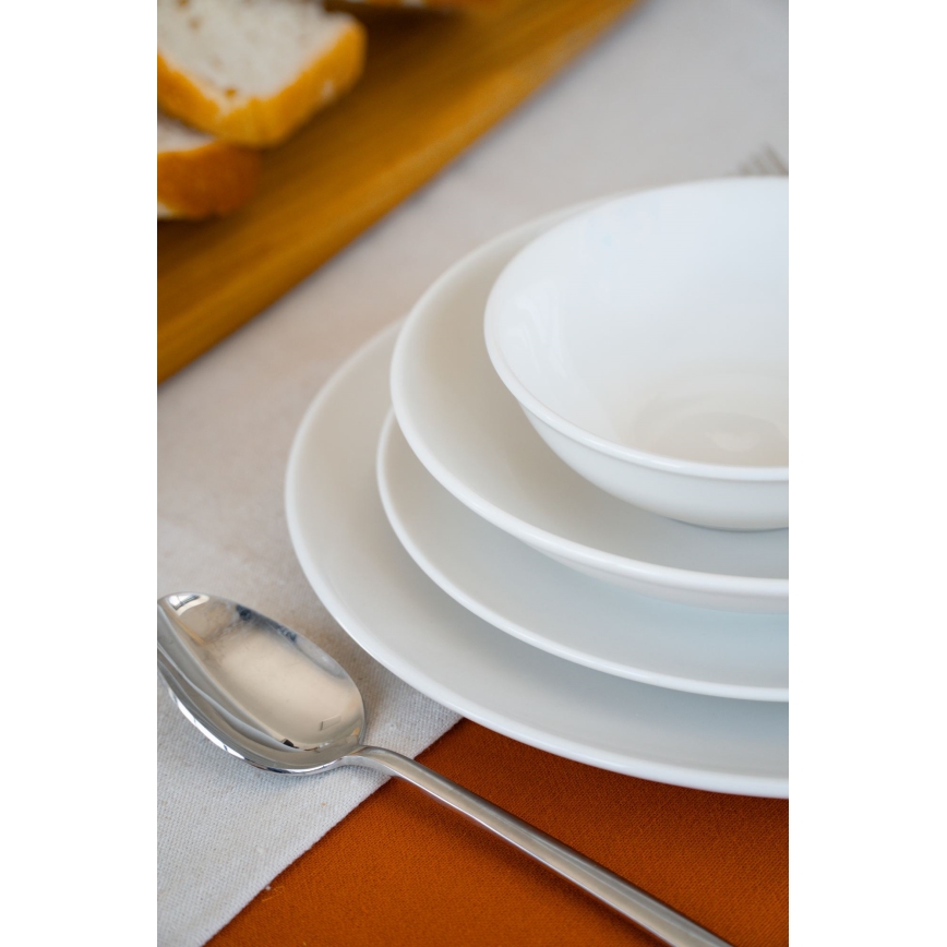 24-delni jedilni servis iz belega porcelana
