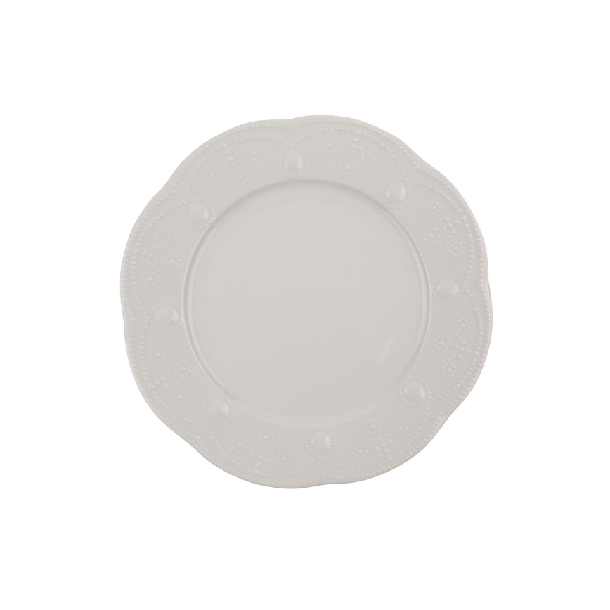 24-delni jedilni servis iz porcelana, kremne barve