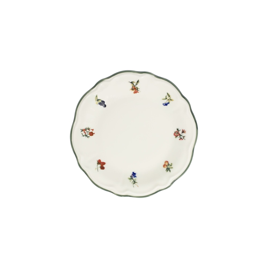 24-delni jedilni servis iz porcelana v beli ali zeleni barvi