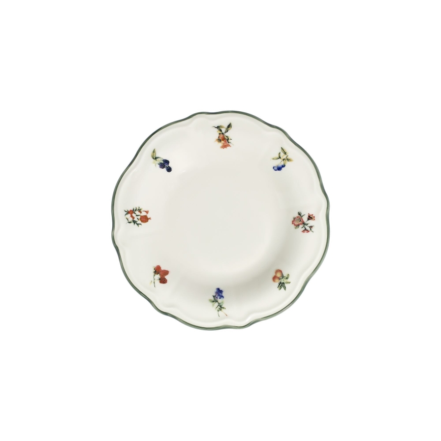 24-delni jedilni servis iz porcelana v beli ali zeleni barvi