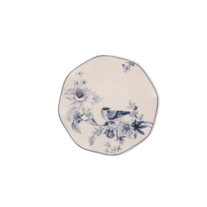 24-delni jedilni servis iz porcelana v beli in modri barvi