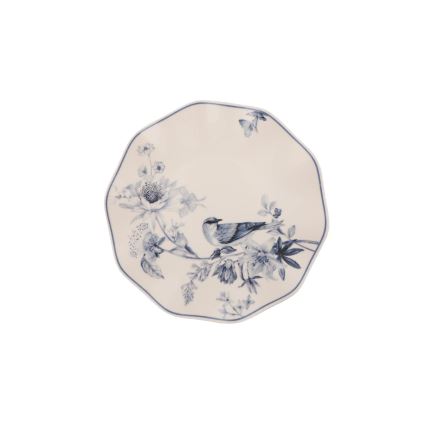 24-delni jedilni servis iz porcelana v beli in modri barvi