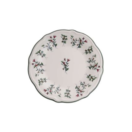 24-delni jedilni servis iz porcelana v beli in zeleni barvi