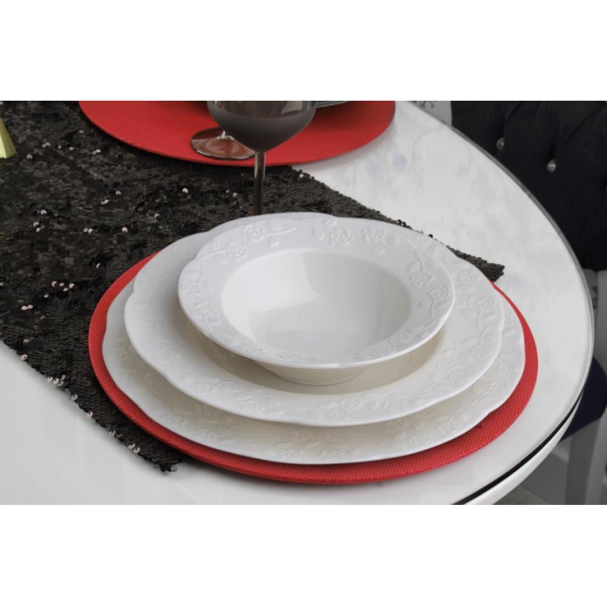 24-delni jedilni servis, kremna/porcelan